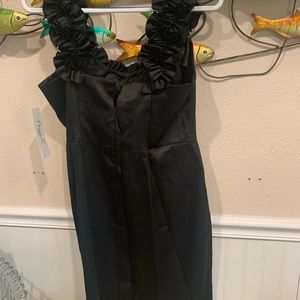 NWT Maggie L black frilly cocktail dress